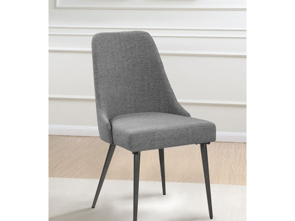 Side Chairs Upholstered With Tapered Legs (Set of 2) - Gray
