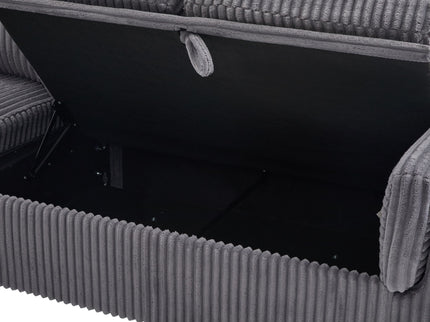 Convertible U-Shaped Sectional Sofa Bed With USB Ports And Storage
