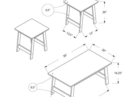 Table Set, Coffee, End, Side, Accent, Living Room Transitional (Set of 3)