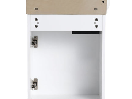Wall Mounted Bathroom Vanity With Sink And Storage Rack, Soft Close Doors