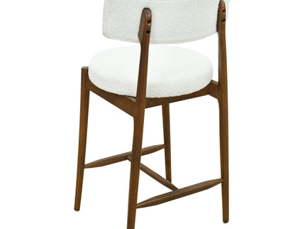 Mid Century Modern Counter Stools, Fabric Upholstered Chairs