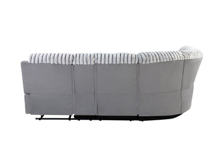 Bruni - Sectional Sofa With LED Lighting And Manual Recline - Gray