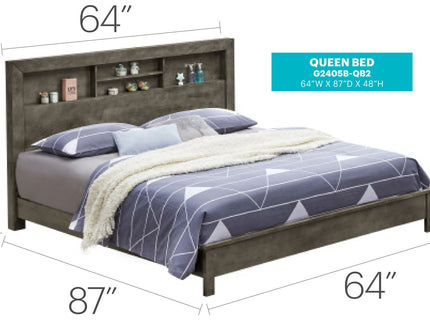 Bed With Transitional Design Stylish