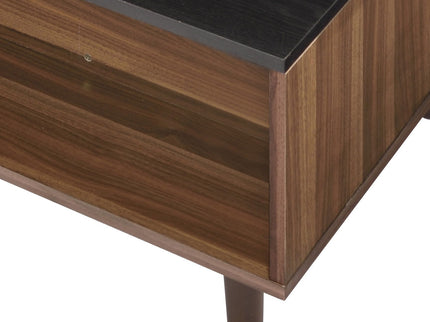 Avala - Coffee Table With Lift Top - Walnut / Black