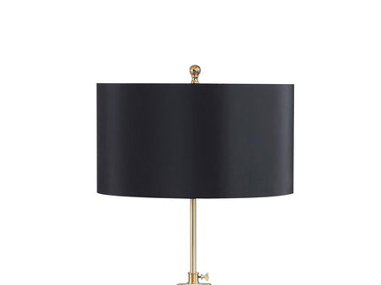 Tripod Drum Shade Floor Lamp With Rotary Switch - Black