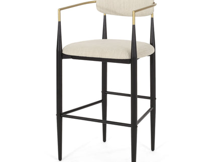 Upholstered Bar Stools With Backs For Kitchen Island (Set of 2)