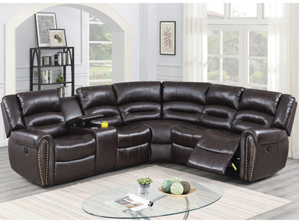 Reclining Sectional Sofa With Console