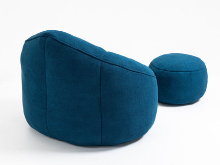Bedding Bean Bag Sofa Chair High Pressure Foam With Footrest