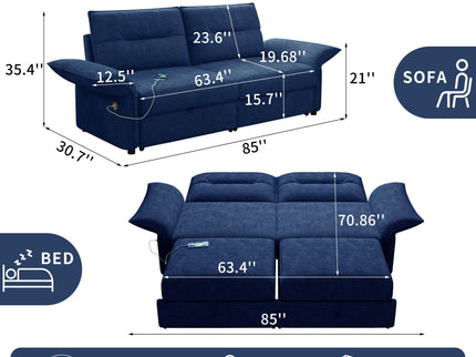 Sofa Bed With Convertible Design, Living Room Furniture