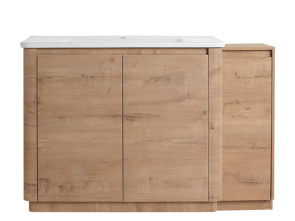 Freestanding Bathroom Vanity With Sink, 1 Small Storage Cabinet, Soft Close Door