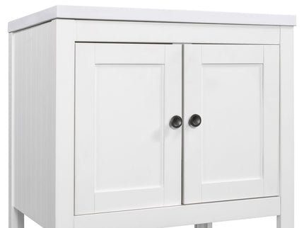 Modern Bathroom Vanity With Sink And Open Shelf