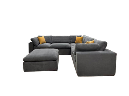Custom Configuration Modular Sectional & Toss Pillows