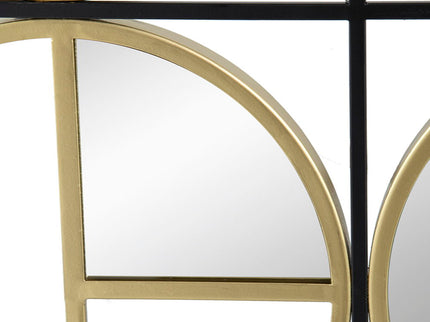 Eclectic Styling Metal Beaded Wall Mirror With Contemporary Design For Bedroom, Liveroom & Entryway