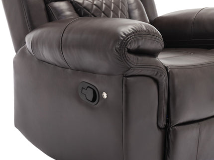 Home Theater Seating Manual Recliner Chair With Led Light Strip For Living Room