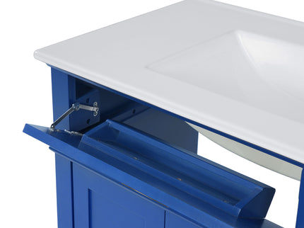 Modern Bathroom Vanity With Ceramic Sink, Soft Close Storage Cabinet