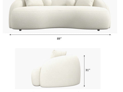 Drake - Japandi Style Curvy Boucle Sofa
