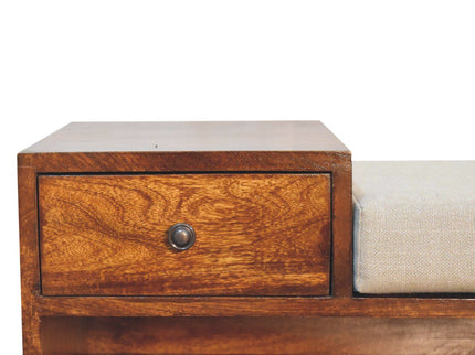 Retreat - Shoe Bench, 1 Drawer - Chestnut
