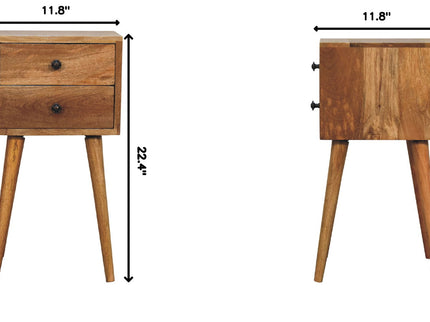 Mini 2 Drawer Nightstand
