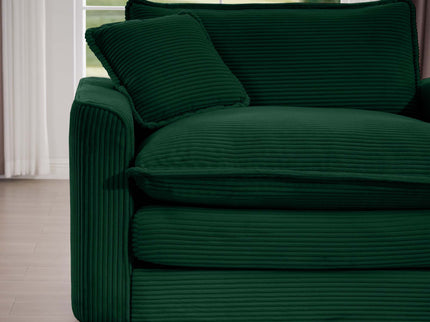 Classic Modern Comfortable Single Chair Deep Seat Sofa With Footstool
