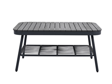 4 Piece Outdoor Patio Furniture Set, Metal Chairs With Woven Rope U Shaped Backrest
