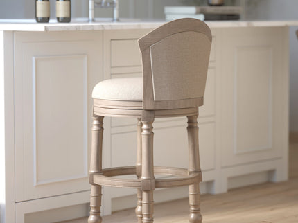 Barrel Back Stool With Swivel