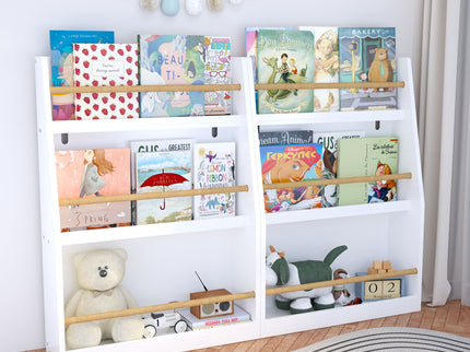 3 Tier Book Shelf, Compact Storage For Bedrooms