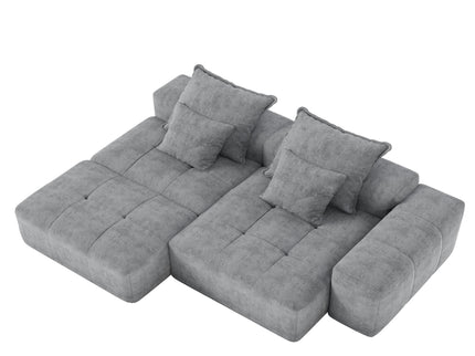 Modern Oversized Diy Combination Modular Sectional Sofa With Pillows