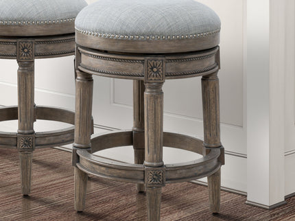 Rustic Elegance Backless Swivel Stool