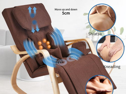Full Massage Function Air Pressure Comfortable Relax Rocking Chair, Lounge Chair Relax Chair - Brown