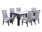 White / 7 Pc. Table, 6 Chairs