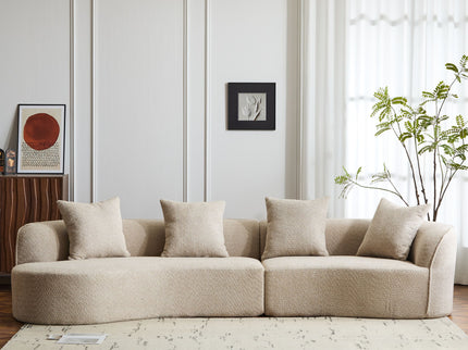 Elegant Curved Sectional Sofa With Full Foam Comfort
