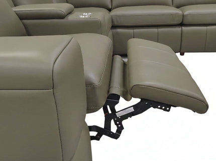 Upholstered Large Arms Sectional With Recliner Seats