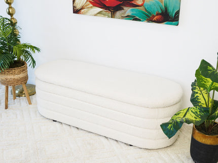 Cabana - Bench With Storage - Ivory
