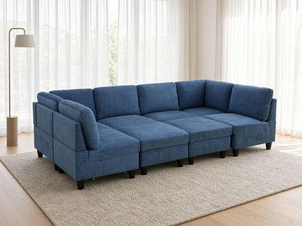 8 Piece Modular U - Shape Sectional Sofa