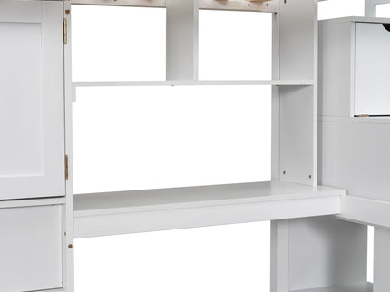 Loft Bed With Built In Desk And Staircase