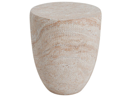 Outdoor / Indoor Lightweight, Concrete Side Table, Travertine - Beige