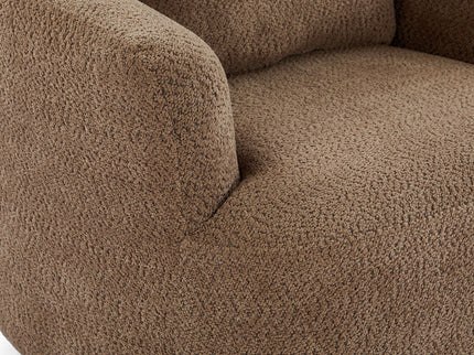 360° Swivel Barrel Sofa Chair With Throw Pillow, Upholstered Accent Chair
