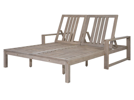 Outdoor Double Lounge Chair With 5 Position Adjustable Backrest