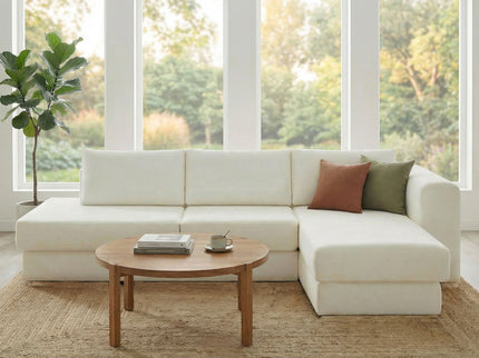 L-Shaped Modular Sofa With Double Layer Cushion