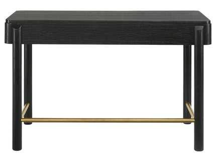 Anser - 2 Drawer Vanity Desk Makeup Table Rounded Design - Black