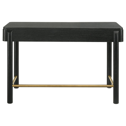 Anser - 2 Drawer Vanity Desk Makeup Table Rounded Design - Black