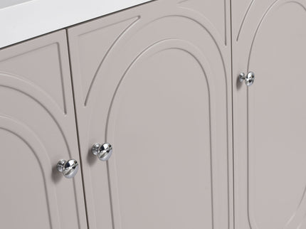 Contemporary Freestanding Bathroom Vanity With Resin Sink & Soft-Close Cabinet Doors