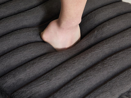 Wide Upholstered Round Pouf Ottoman Foot Rest
