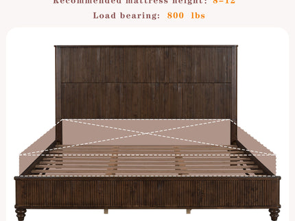 Platform Bed Frame & Tall Headboard