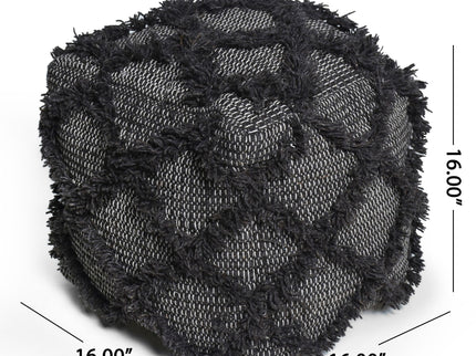 Jumanji - Handcrafted Wool And Cotton Pouf - Brown