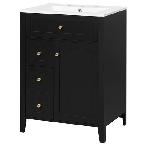 Modern Black Bathroom Vanity With Sink