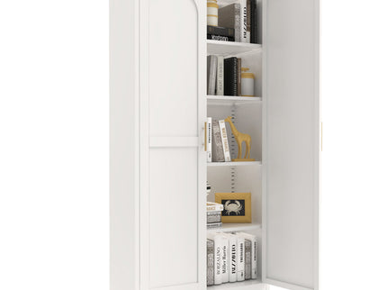 Shapely Doors Cabinet, Metal Storage Cabinet With Doors And Adjustable Shelves