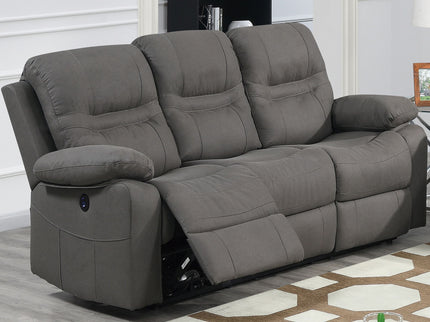 Modern Contemporary Power Reclining Sofa With USB Port