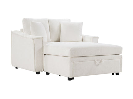 Modern Chaise Sofa With Hidden Storage For Living Room