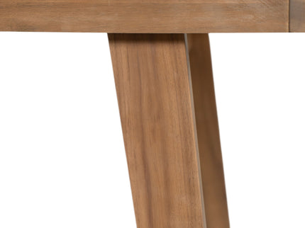 Outdoor Dining Table With Slatted Top, Ideal For Patio